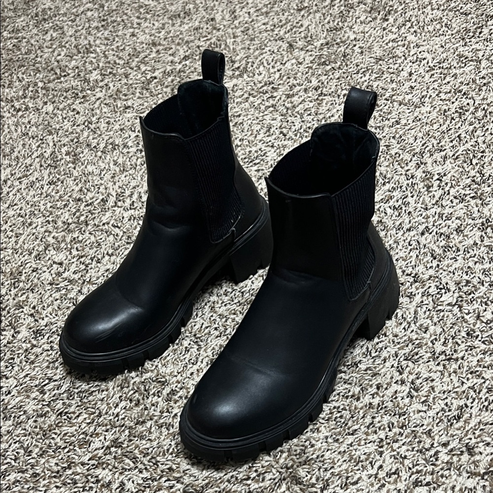 Steve Madden Black Ankle Booties